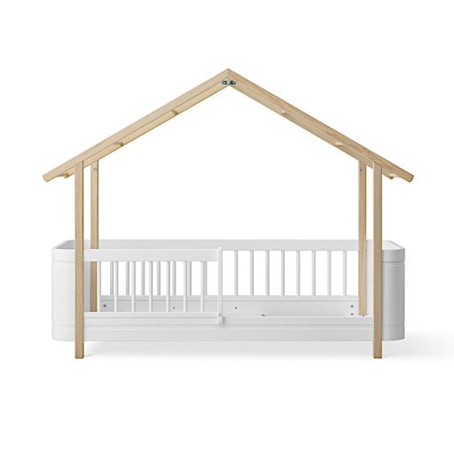 Wood Mini+ Hausbett - weiss/Eiche - Oliver furniture