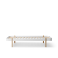 Wood Lounger Bett 120 Weiss/Eiche - Oliver furniture