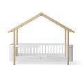 Wood Mini+ Hausbett - weiss/Eiche - Oliver furniture
