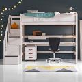 Lifetime Hochbett Kinderbett mit Treppe-whitewash - www.fabienne-kidsliving.de