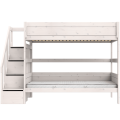 Lifetime Etagenbett für Kinder 120cm breit mit Treppe - whitewash
