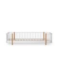Oliver Furniture - Wood Original Bodenbett, Weiss/Eiche