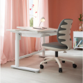 LIFETIME Kinderbürostuhl COMFORT mit grauem Bezug und weißer Lehne 