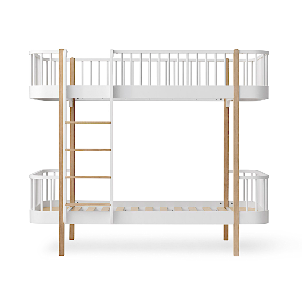 Etagenbett für Kinder - Weiss/Eiche - Oliver Furniture Wood Original